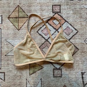 American Apparel cross-back mesh bralette size M